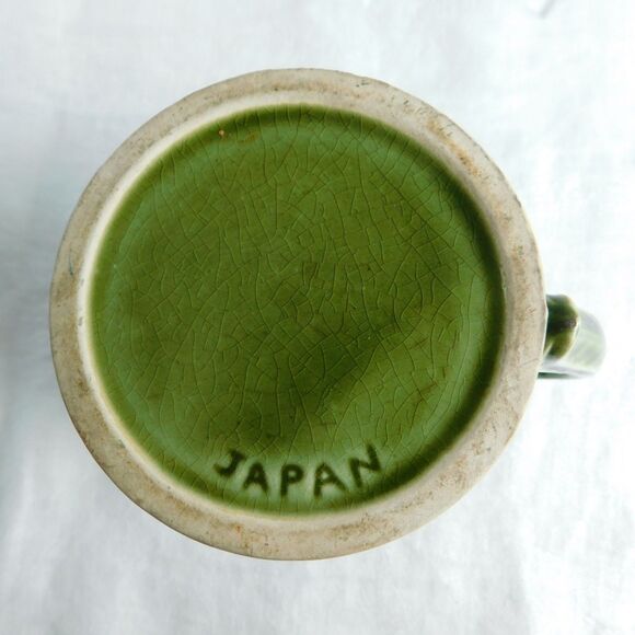 Vintage 1970's Green Ceramic Chicken Rooster Cup, Trimont Japan GUC - Picture 8 of 14